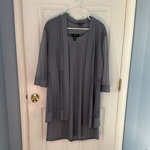 R&M Richards Silver Dress with Cardigan